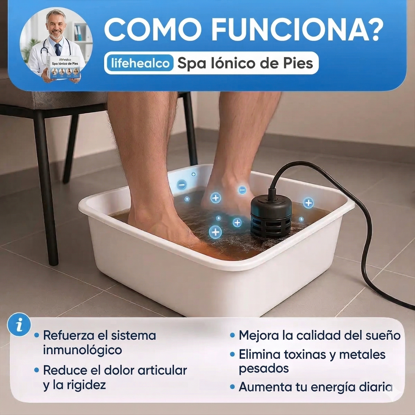 Máquina de desintoxicación iónica para pies